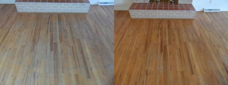 wood floor industrial clean